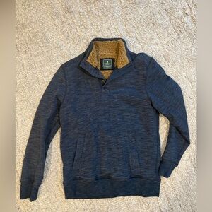 G.H. Bass & Co Men’s Blue Sherpa Collar Pullover * Sz. Medium